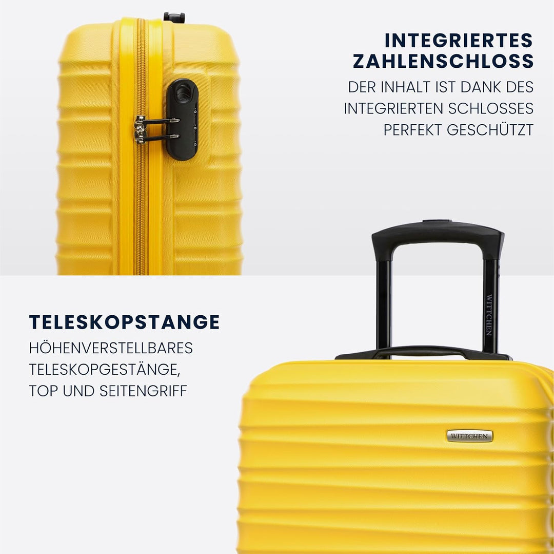 WITTCHEN Reisekoffer 4er Koffer-Set Rollkoffer Trolley Handgepäck Gepäck Reisekoffer Set Hartschale