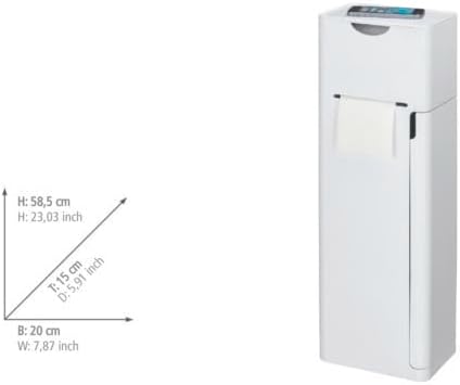 WENKO Stand WC-Garnitur Imon 6 in 1, mit integriertem Toilettenpapierhalter, WC-Bürstenhalter, Ersat