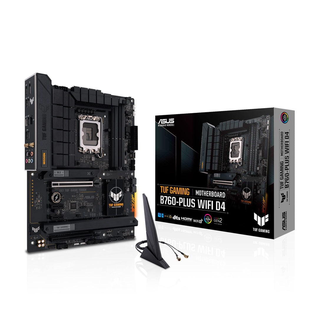 ASUS TUF GAMING B760-PLUS WIFI D4 Mainboard Sockel Intel LGA 1700 (Intel B760, ATX, DDR4 Speicher, P