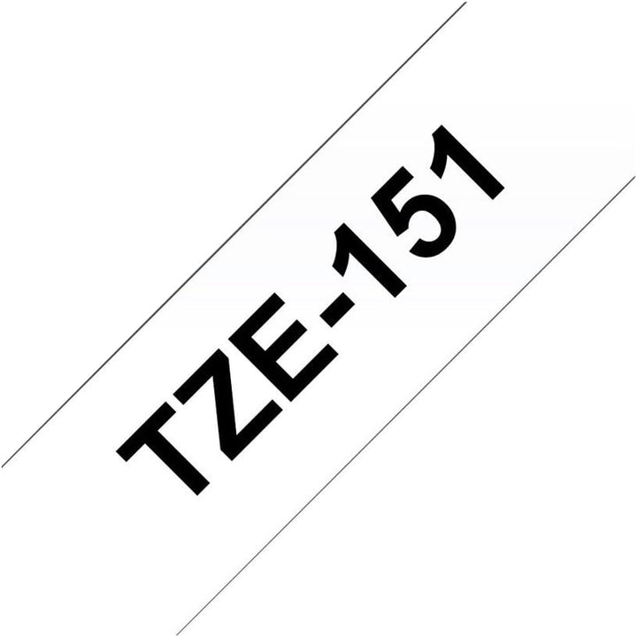 Brother TZE151 Original P-touch Schriftband TZe-151 24 mm, schwarz auf transparent (kompatibel,u.a.