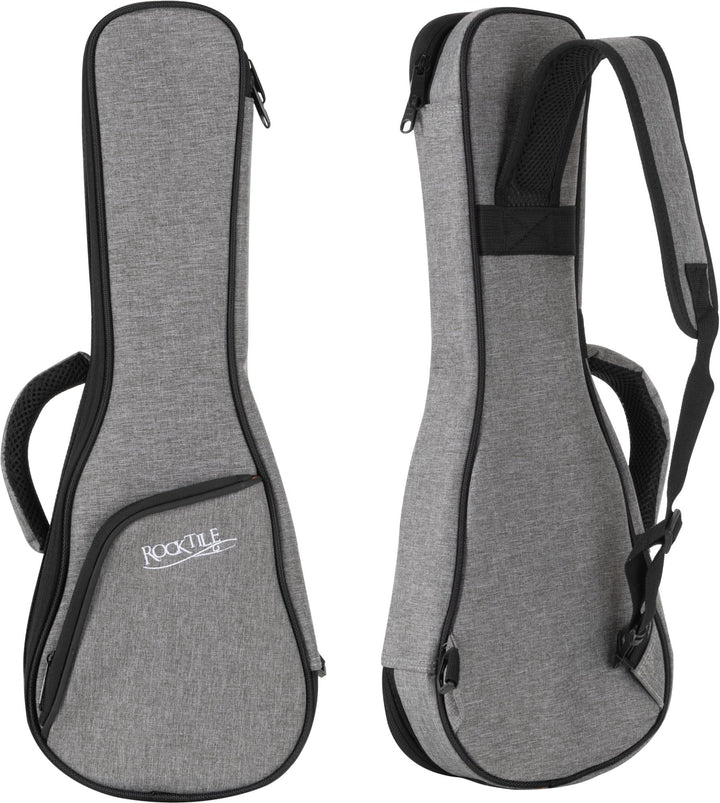 Rocktile Tasche für Sopran-Ukulele Grau - Gigbag für Sopran-Ukulele - Maximale Innenmasse (LxBxH): 5