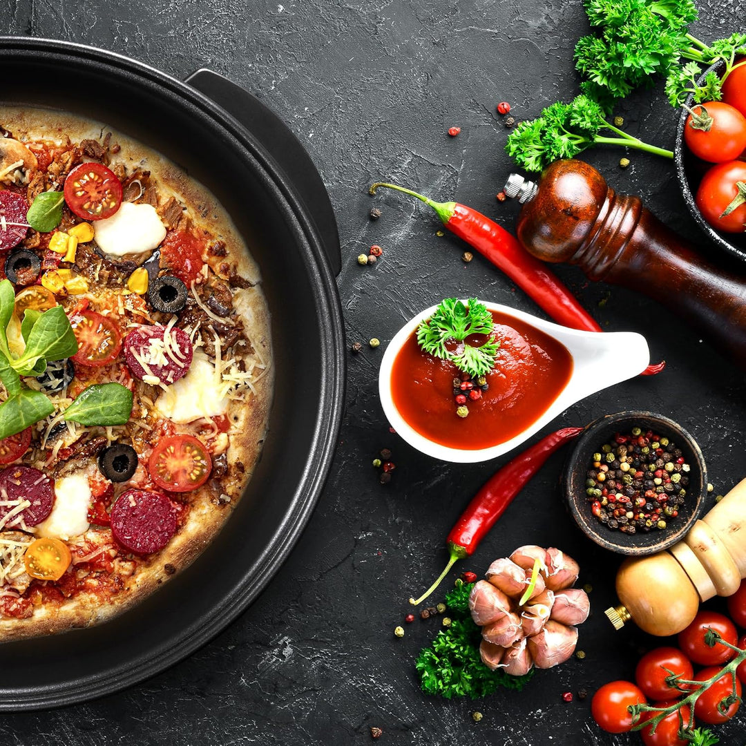 Hochwertige elektrische Pizzapfanne Partypfanne 42 cm/Grillpfanne/Elektropfanne/Pizzaofen /Crepe /Pa