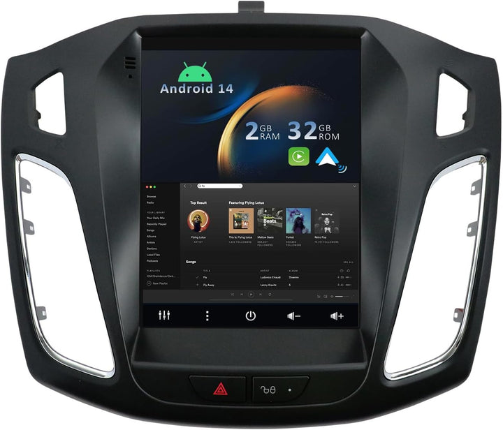 YUNTX Android 10 Autoradio Passt für Ford Focus (2010-2014) - [2G+32G] - KOSTENLOSE Rückenkamera & C