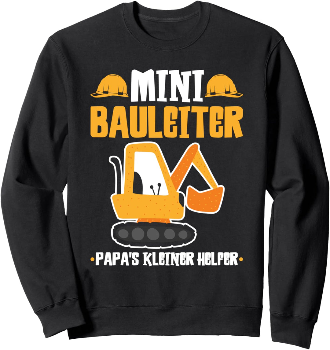 Kinder Mini Bauleiter Bagger Junge Baustelle Sweatshirt