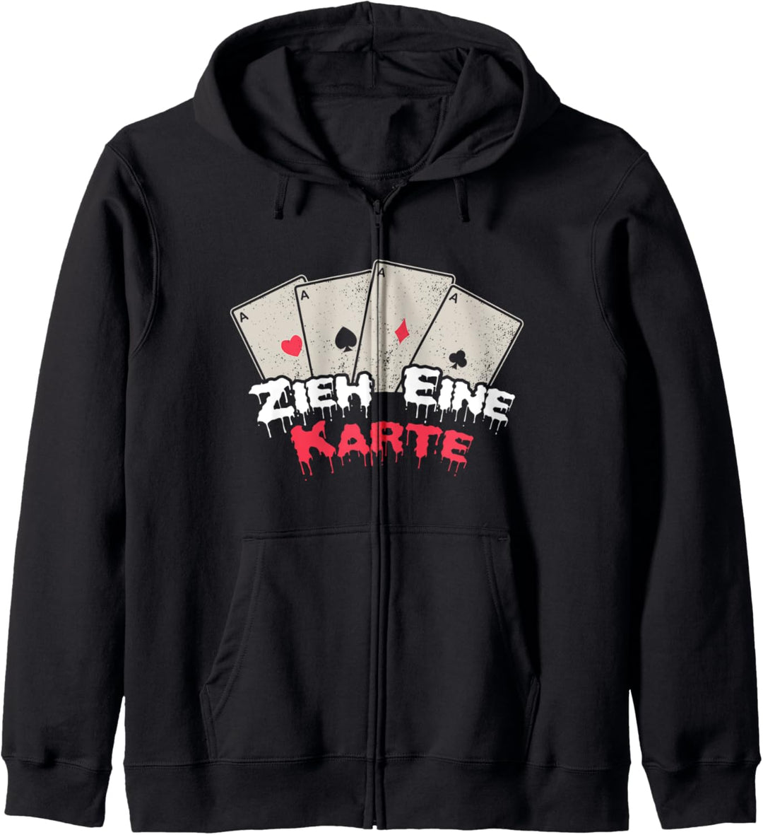 Zieh eine Karte Zauberer Spruch Zaubertrick Kapuzenjacke
