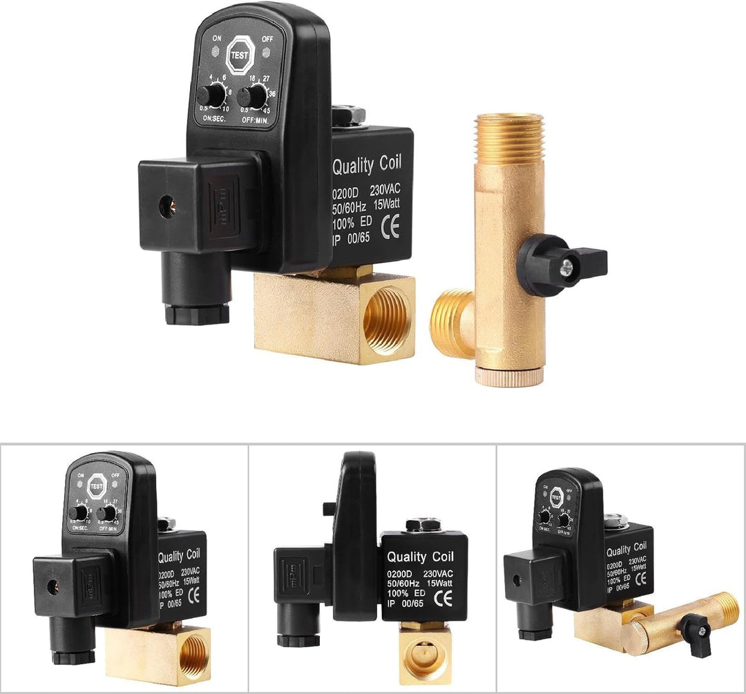 Automatisches elektronisches zeitgesteuertes Ablassventil G1/2 DN15, hochwertiges getrenntes Ablassv