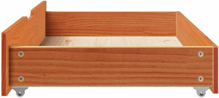 vidaXL Bettschubladen 2 Stk., Bettkasten Holz Aufbewahrung mit Rollen, Bett Schublade Bettauszug, Be