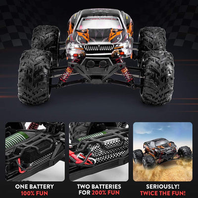VATOS Ferngesteuertes Auto, Bürstenloses RC Auto 52 km/h 1:16 Monstertruck 2,4 GHz All Terrains Craw