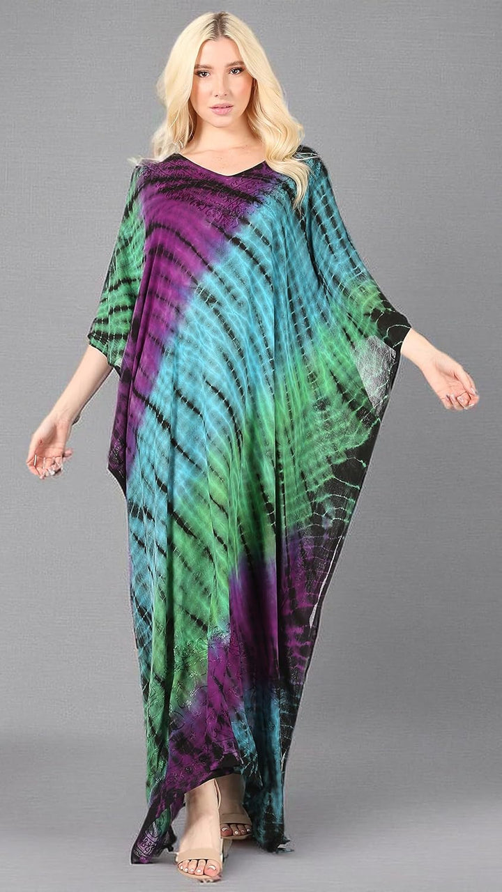 Sakkas Catia Damen Boho Lässig Lang Maxi Caftan Kleid Kaftan Vertuschung LougeWear Einheitsgrösse 1-