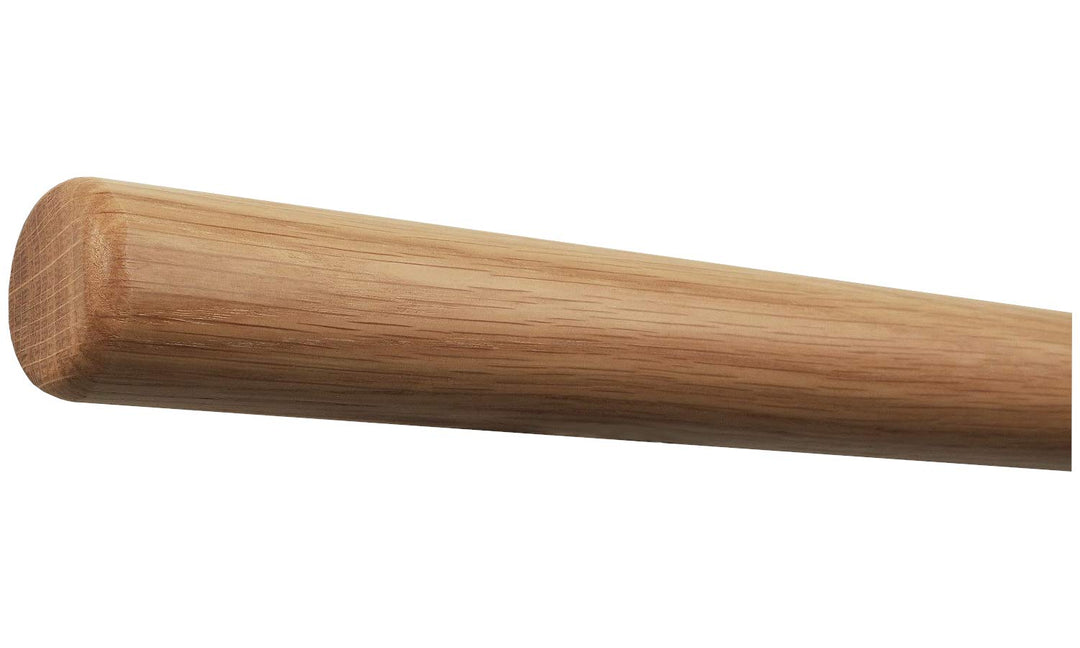 TIBU Eiche Holz Handlauf Geländer 30-500cm mit Holzenden Wandhandlauf Wand Treppe, Länge 1400 mm / 1