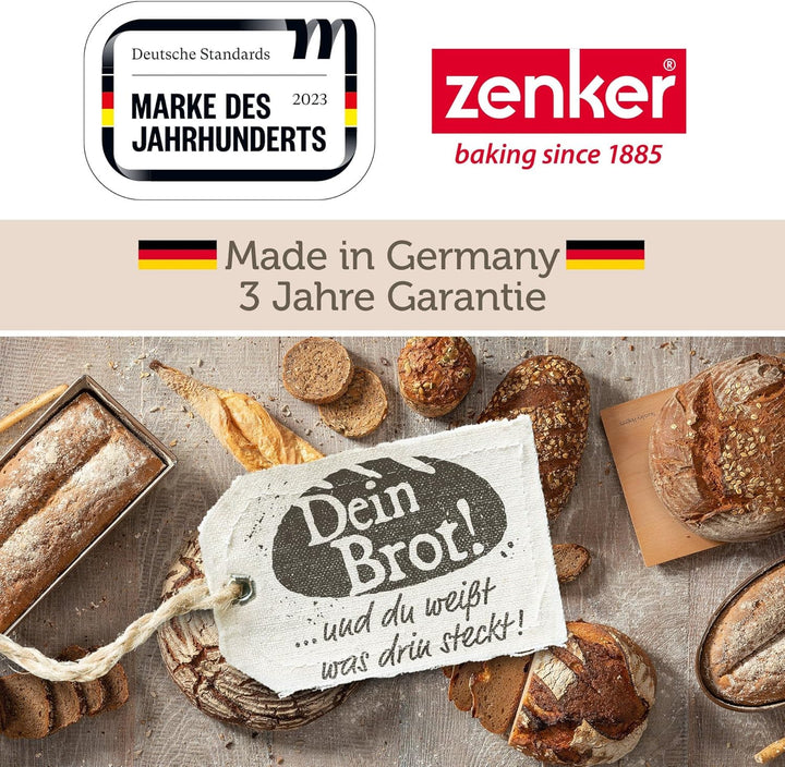 Zenker Brotbackform 30 cm PURE, Königskuchenform mit Antihaftbeschichtung, hochwertige Backform (Far