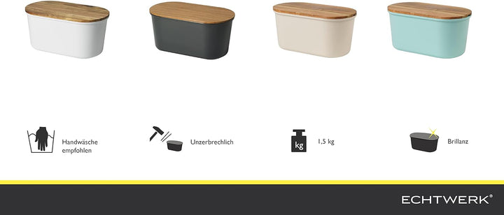ECHTWERK Brotkasten “FRESH“, Brotbox, Brotaufbewahrung, Platzsparende Aufbewahrungsbox, Brotkorb mit