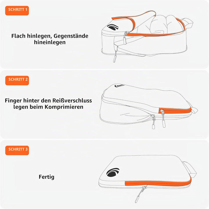 Cipway Kompressions-Packwürfel-Set, ultraleicht, erweiterbar, Reisepack-Organizer für Handgepäck (gr
