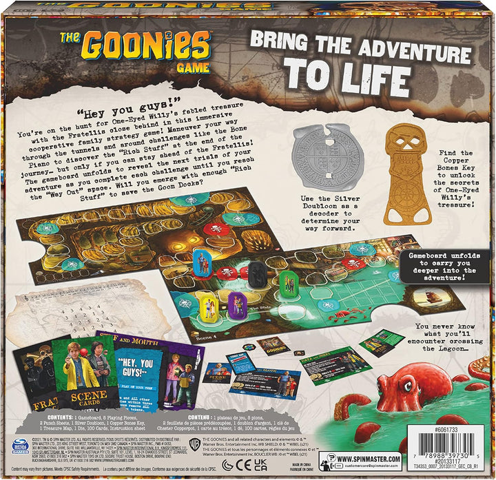 Spin Master Games Goonies, The Goonies Game Retro Vintage 80's Family Movie Board Game, for Kids Age