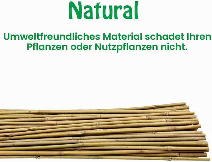 Mininfa Natürliche Bambusstäbe 60CM, Umweltfreundliche Bambusstange, Bambusstangen, Pflanzenstäbe fü
