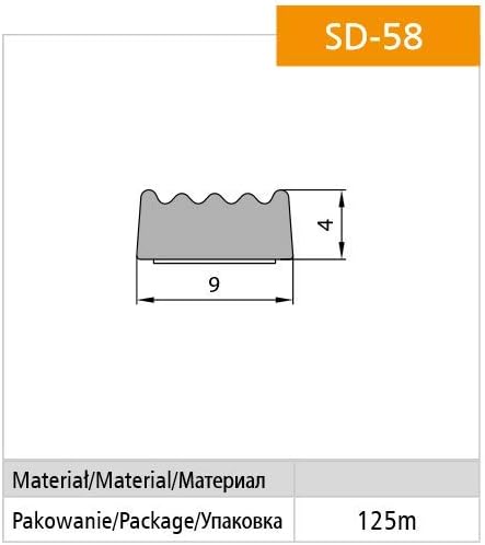 KOTARBAU Dichtungsband Für Türen Fenster E 9 x 4 mm 50m Braun Türdichtung Dichtungsstreifen Fensterd