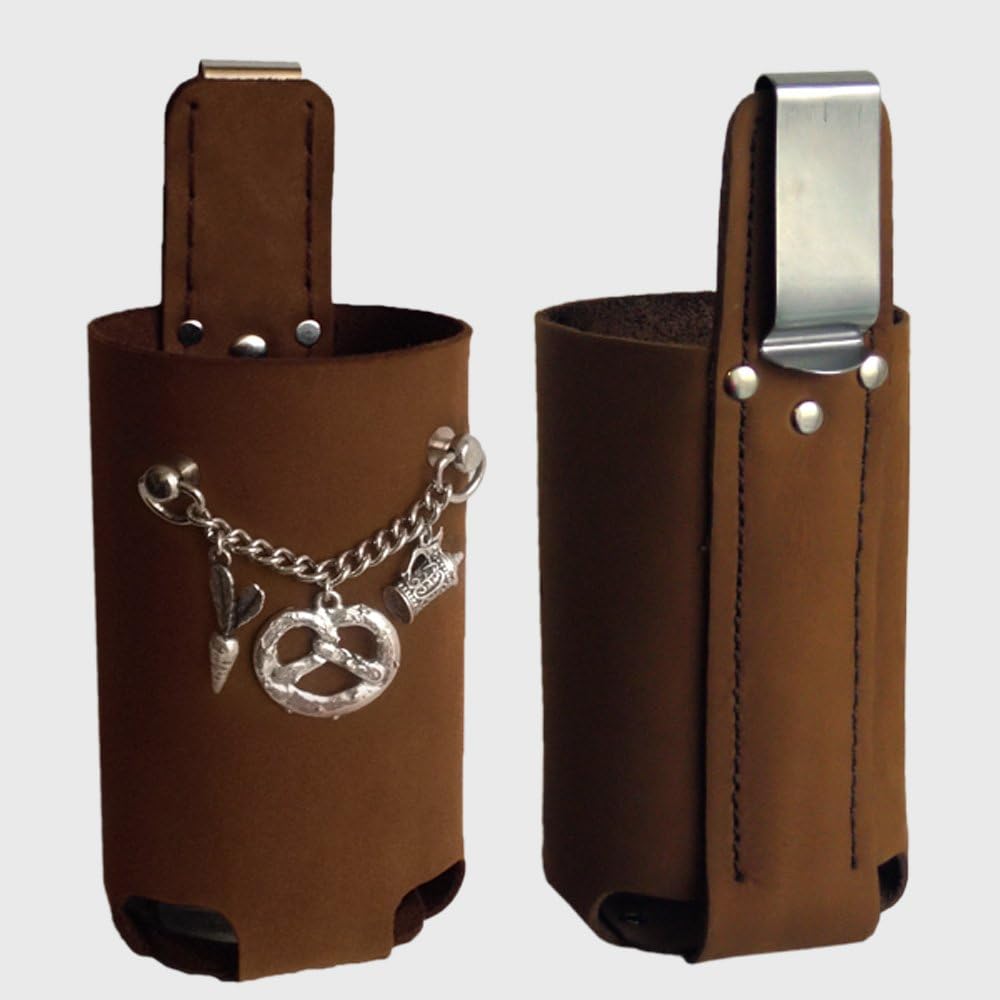 Brotzeit-Charivari 0,5l - Das Original aus echtem Leder - Bier Holster Bierhalter