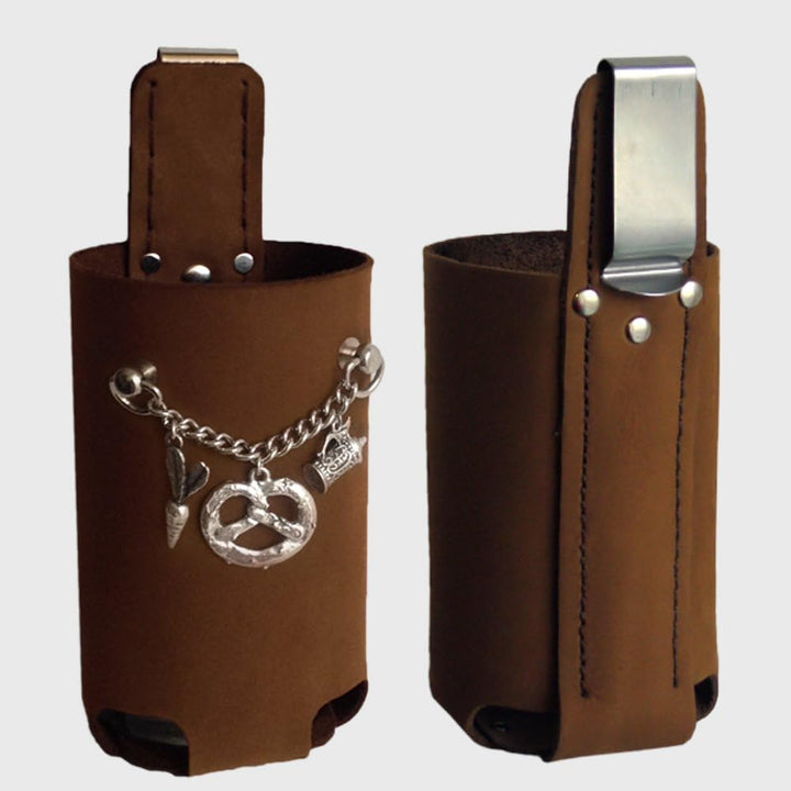 Brotzeit-Charivari 0,5l - Das Original aus echtem Leder - Bier Holster Bierhalter