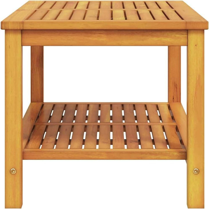 vidaXL Beistelltisch Braun 90 x 50 x 45 cm Massivholz Akazie, Stylische, rustikale Aufbewahrung für