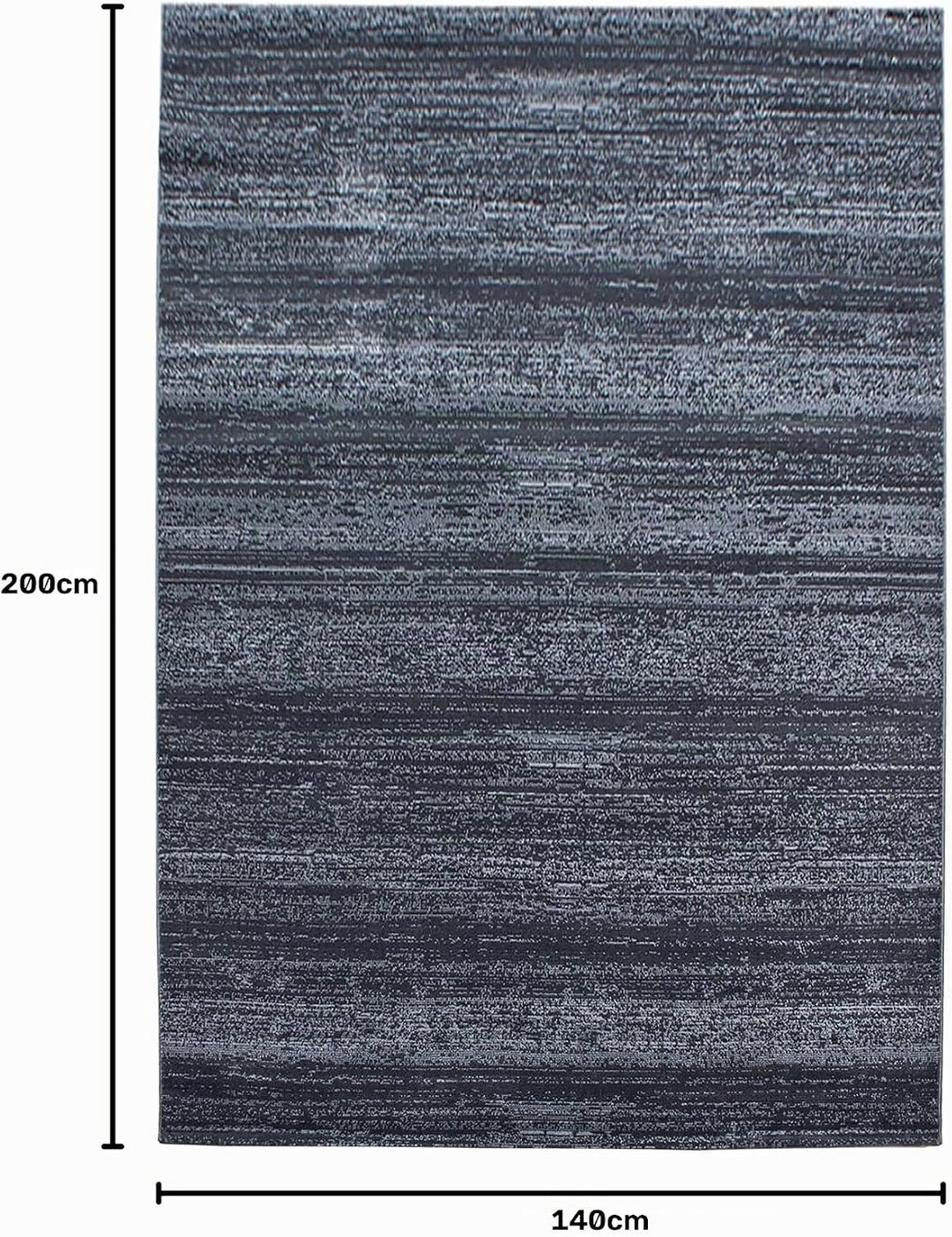 Carpetsale24 Teppich Wohnzimmer Unicolor - Einfarbig Grau Meliert 140 x 200 cm - Kurzflor Teppich Sc