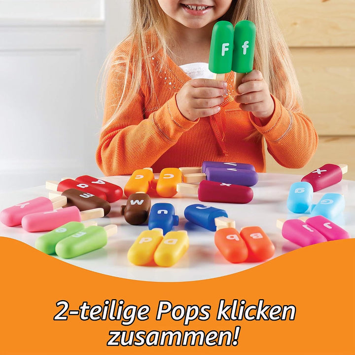 Learning Resources Smart Snacks Eis am Stiel Buchstaben-Steckspiel