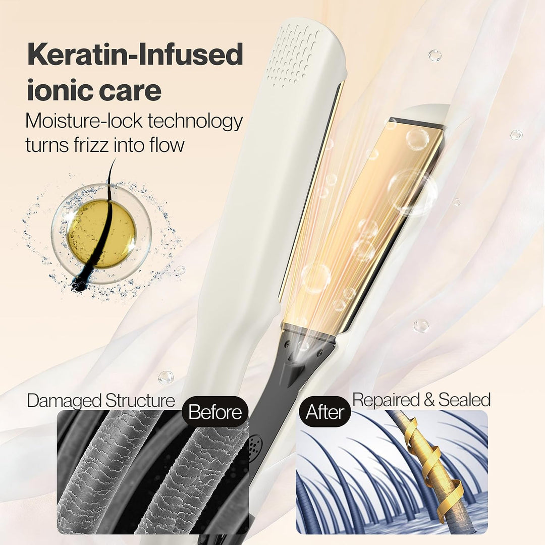 BarberBoss Haarglätter mit Floating Ceramic Technology, Platten-Glätteisen, Professional Glätteisen