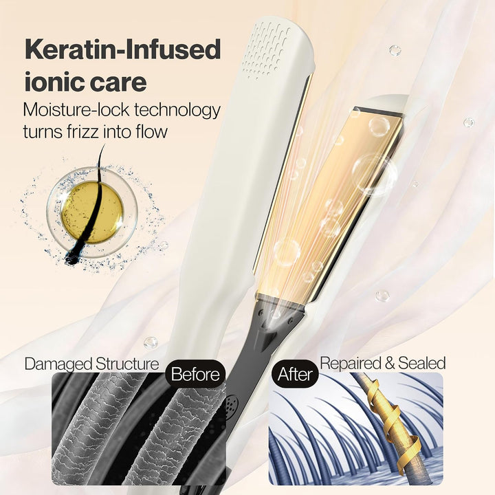BarberBoss Haarglätter mit Floating Ceramic Technology, Platten-Glätteisen, Professional Glätteisen