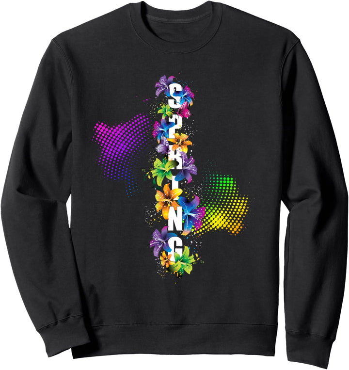 Bunte Blumen im Frühling Jahreszeit tolle Geschenkidee Sweatshirt