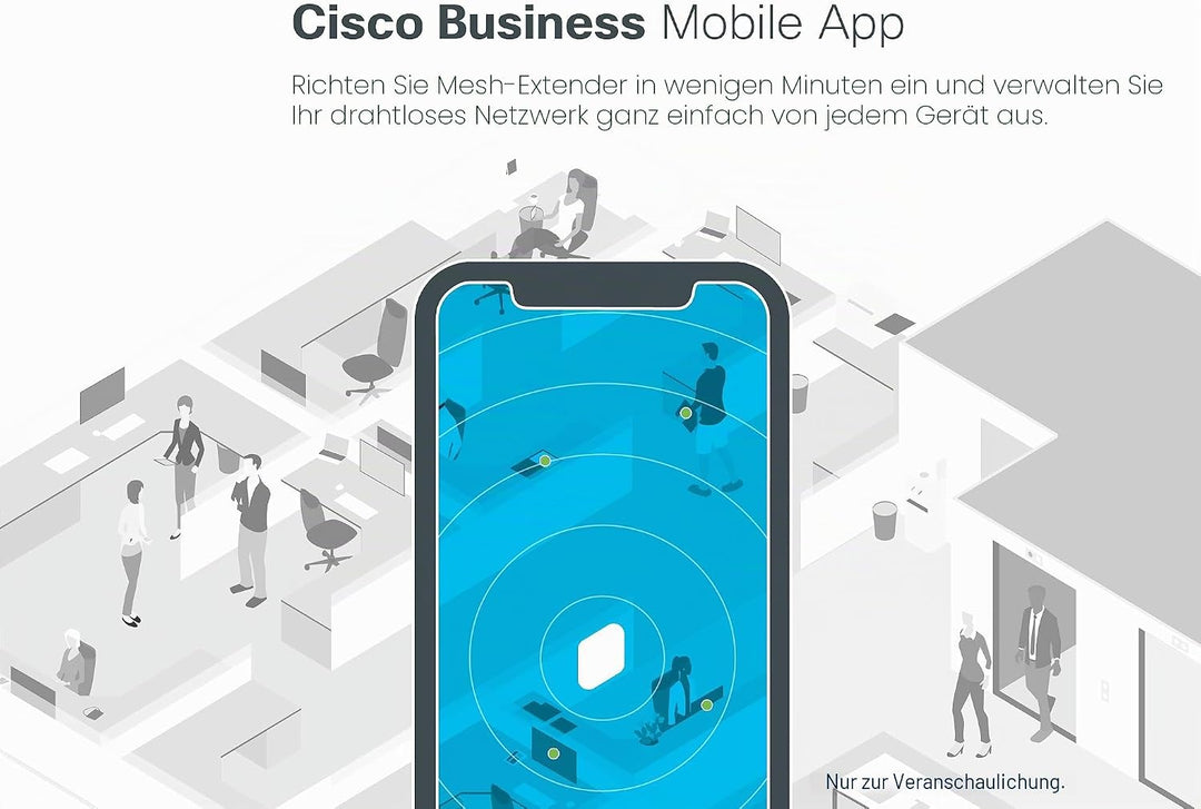 Cisco Business 140AC 802.11ac 2x2 Wave 2 Access Point 1 GbE-Port – Deckenmontage, eingeschränkter Sc