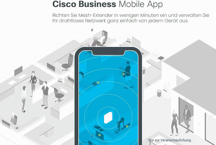 Cisco Business 140AC 802.11ac 2x2 Wave 2 Access Point 1 GbE-Port – Deckenmontage, eingeschränkter Sc