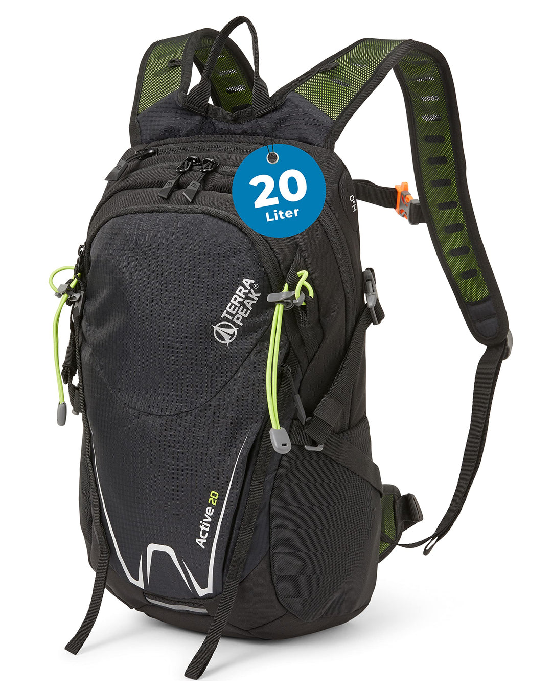 Terra Peak Wanderrucksack 20L Active 20 Premium (klein) Trekkingrucksack mit Rückenbelüftung, Regens