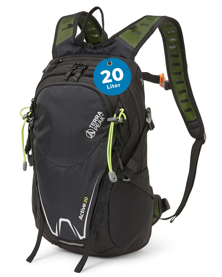 Terra Peak Wanderrucksack 20L Active 20 Premium (klein) Trekkingrucksack mit Rückenbelüftung, Regens