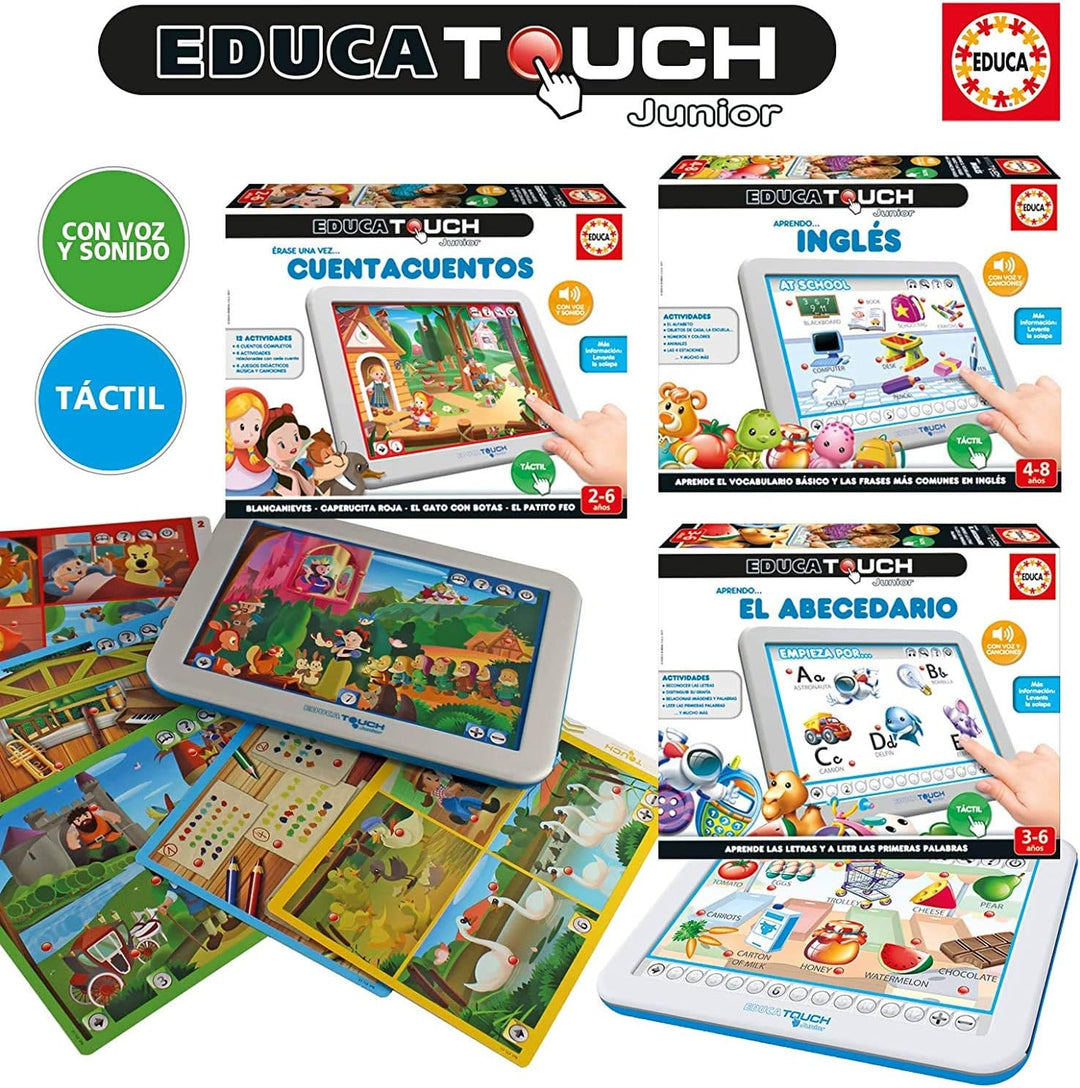 Educa 15435 Touch Junior Lernen Das Alphabet Lernspiel für Kinder, bunt, 30.5 x 23.4 x 6.1, Alphabet