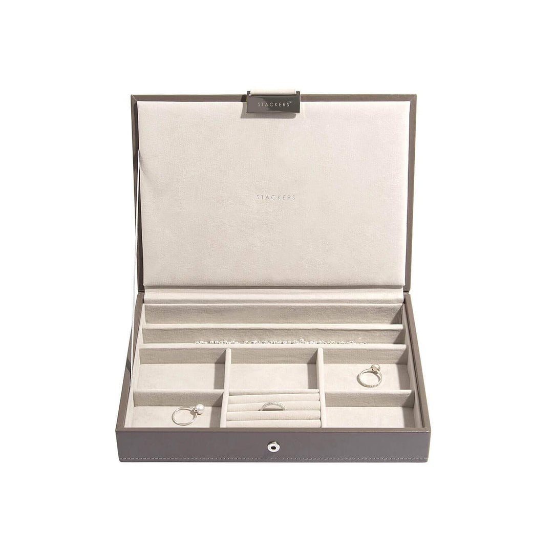 Stackers Nerzgrau Klassisch Schmuckschatulle Deckel Mink, Mink