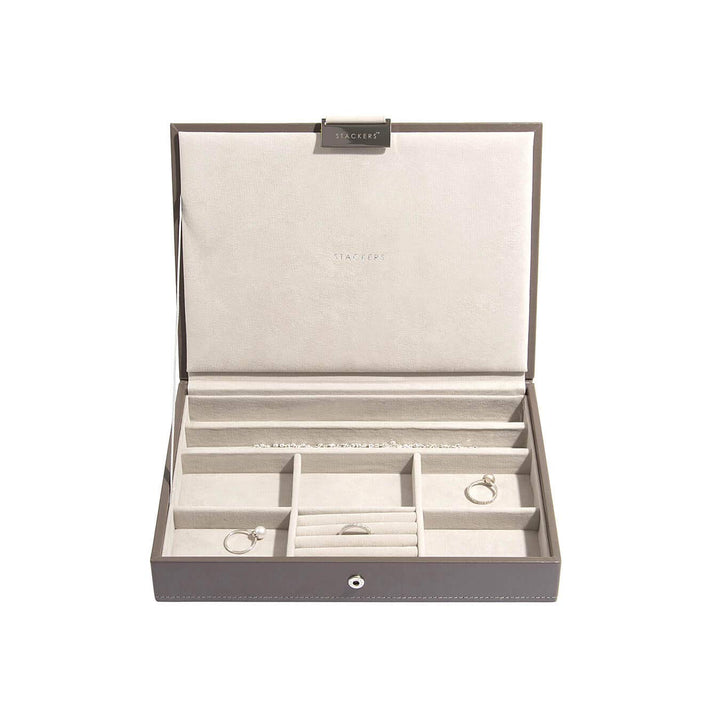 Stackers Nerzgrau Klassisch Schmuckschatulle Deckel Mink, Mink