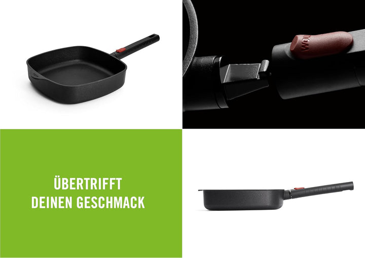 Woll Diamond Logic XR Gusspfanne, viereckig - Induktiv -, 24 cm x 24 cm, 6 cm hoch, mit abnehmbarem