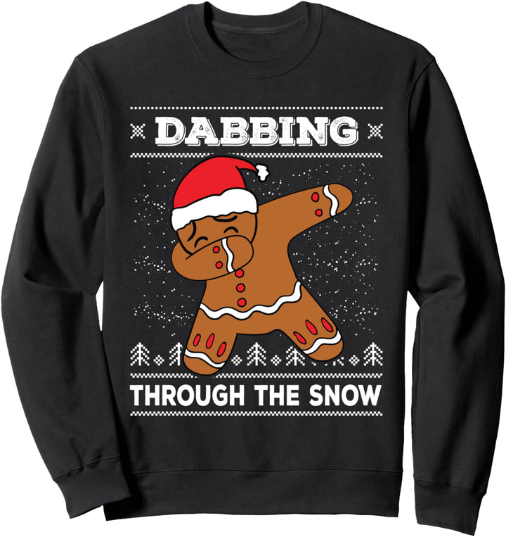 Dabbing Gingerbread Man Ugly Christmas Sweater Lebkuchenmann Sweatshirt