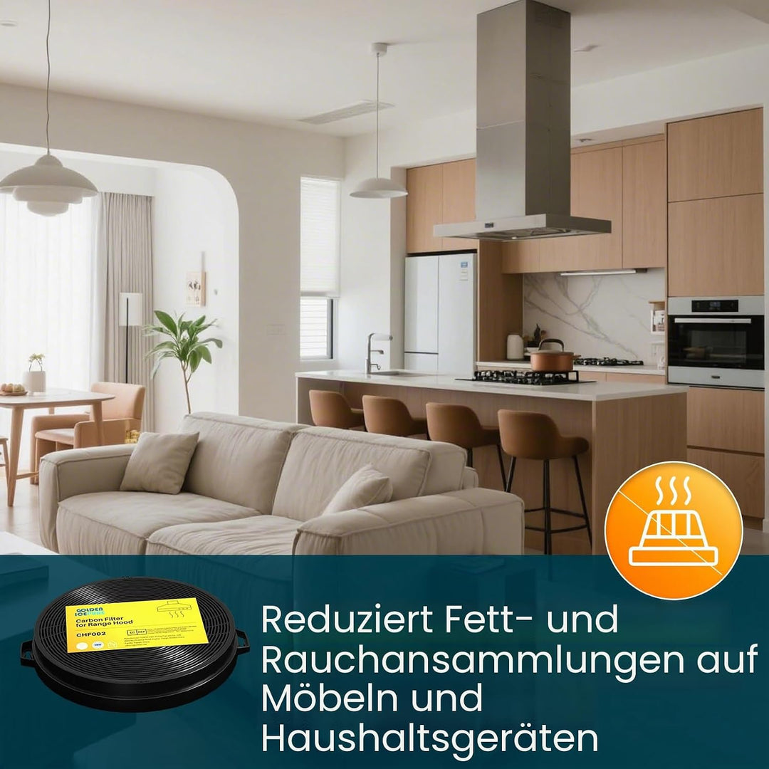 GOLDEN ICEPURE dunstabzugshaube filter Kompatibel mit Constructa 00353121,Dehflex/Drehflex AK01, koh