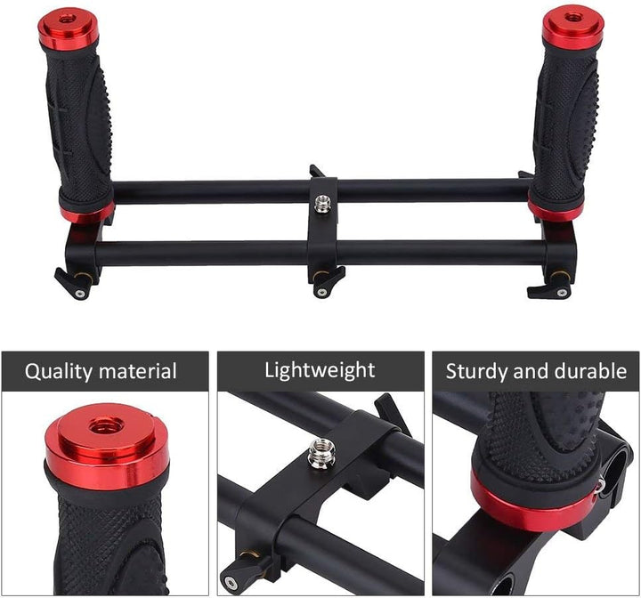VBESTLIFE Kamera Dual Grip,Extender Griff Gimbal Stabilizer Rig Zubehör für Zhiyun Feiyu
