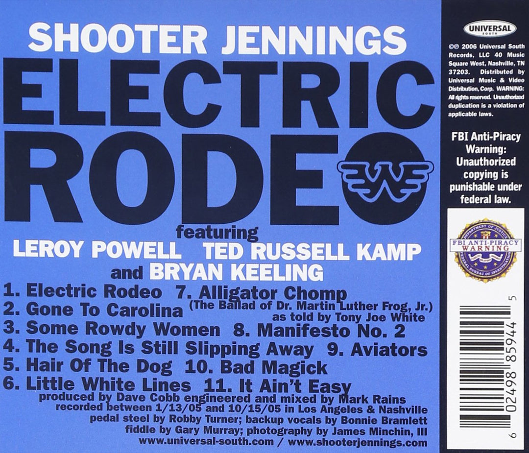 Electric Rodeo, Audio-CD