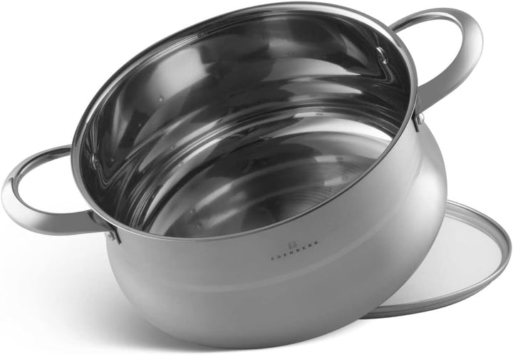 EDENBERG 12-tlg Topfset Induktion, Töpfe & Pfannen beschichtet, Kochtopf Set | induktions Töpfe Set,