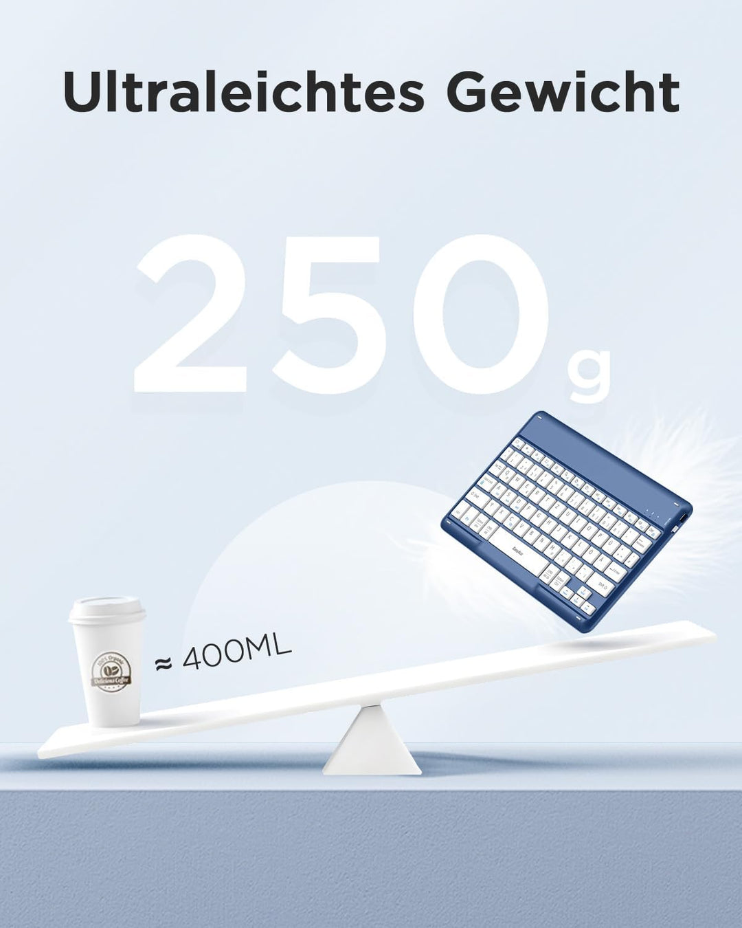 EasyAcc Tastatur Hülle kompatibel mit Lenovo Idea Tab 11 Zoll Tablet 2025 (TB-336ZU/TB-336FU) mit Sc