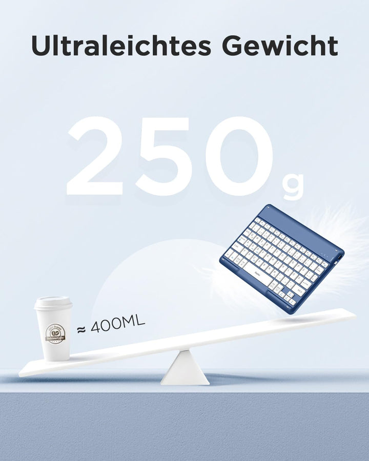 EasyAcc Tastatur Hülle kompatibel mit Lenovo Idea Tab 11 Zoll Tablet 2025 (TB-336ZU/TB-336FU) mit Sc