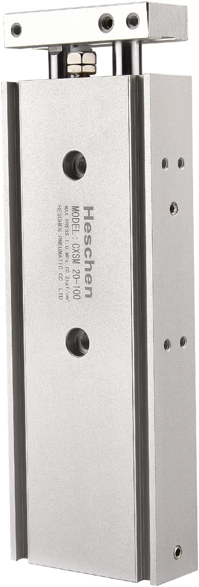 Heschen Doppelter Aluminium-Luftzylinder, CXSM 20-100, Führungsstangen-Platte, Doppelstabgeführt, Pn