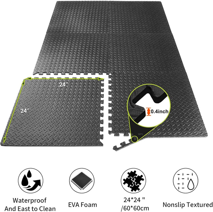 Ineinandergreifende weiche Schaumstoff-Bodenmatte, Eva-Puzzle-Gummifliesen, rutschfestes Gummikissen