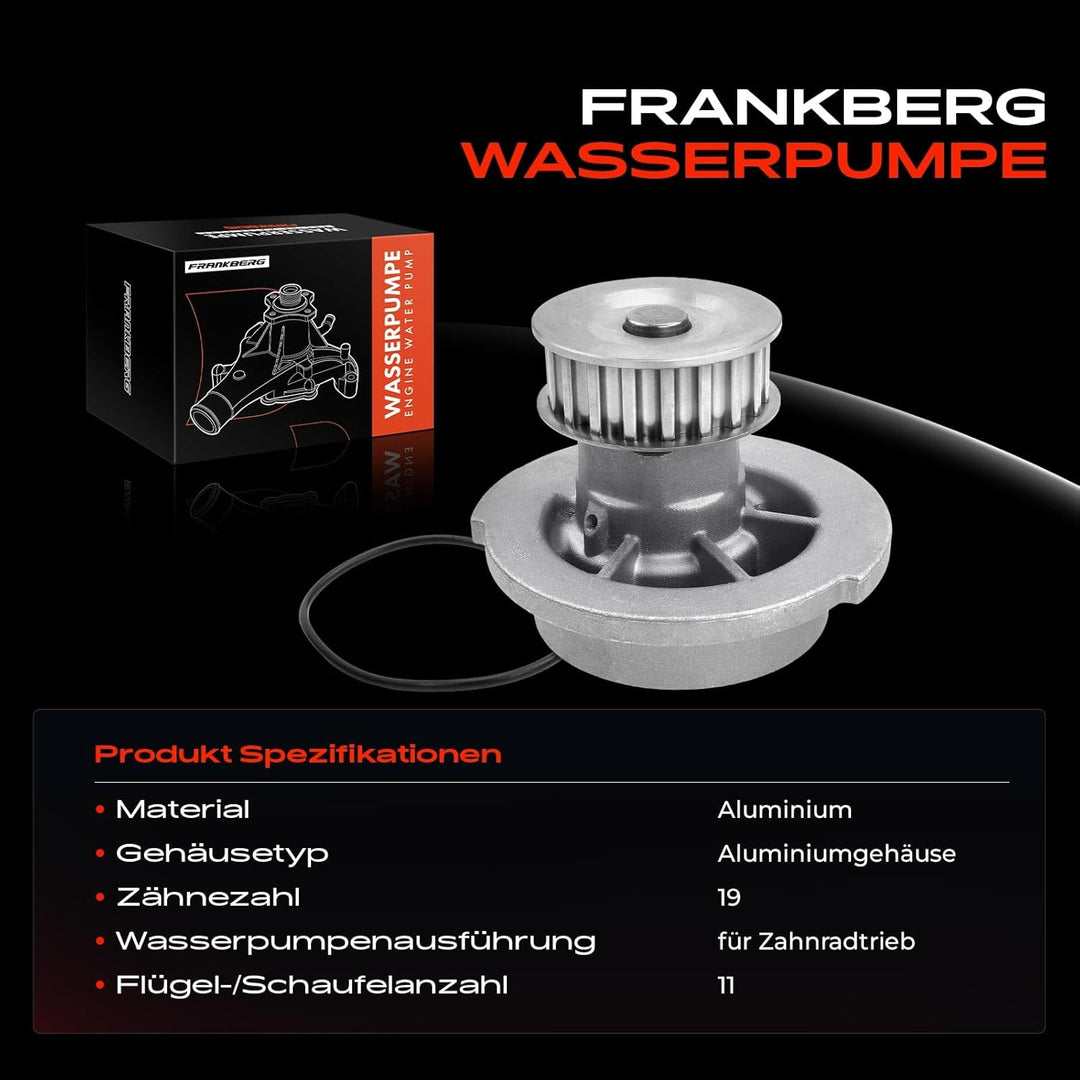 Frankberg Wasserpumpe Kompatibel mit Corsa A CC 93 94 98 99 S83 1.2L-1.6L 1982-1993 Astra F 56 57 1.