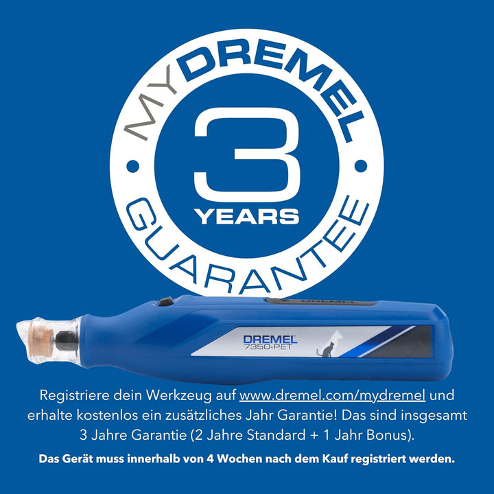 Dremel 7350 PET Krallenpflegese mit 3.6V Akku-Rotationswerkzeug Einfach zu bedienende, leichte Krall