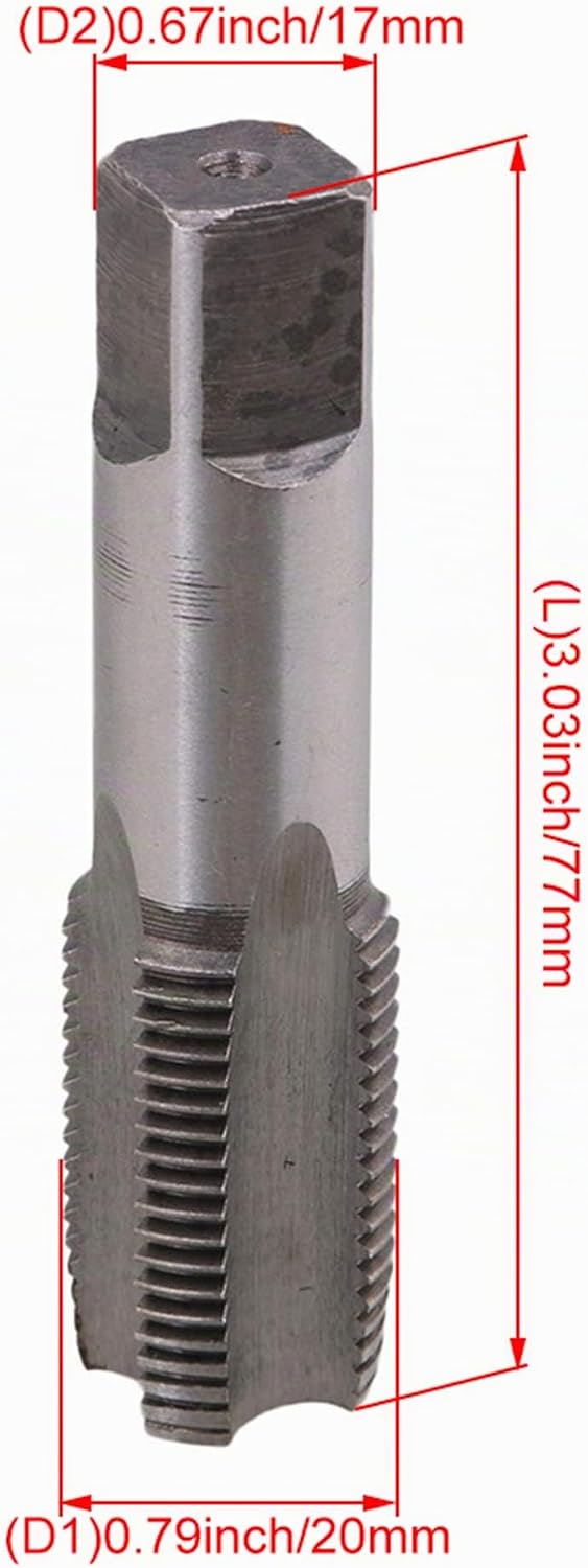 BQLZR BSP Gewindeschneider aus legiertem Stahl, 1/2 Zoll + HSS-Handgewindebohrer-Set, Gewindewerkzeu