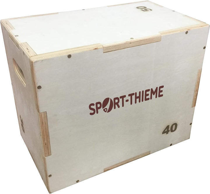 Sport-Thieme Plyo Box Holz | 6 in 1 Sprungbox, Jump Box | In 2 versch. Höhen | Plyometrisches Traini