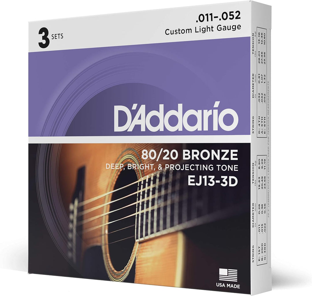 D'Addario Gitarrensaiten Akustikgitarre | Gitarrensaiten Westerngitarre | Stahlsaiten Westerngitarre